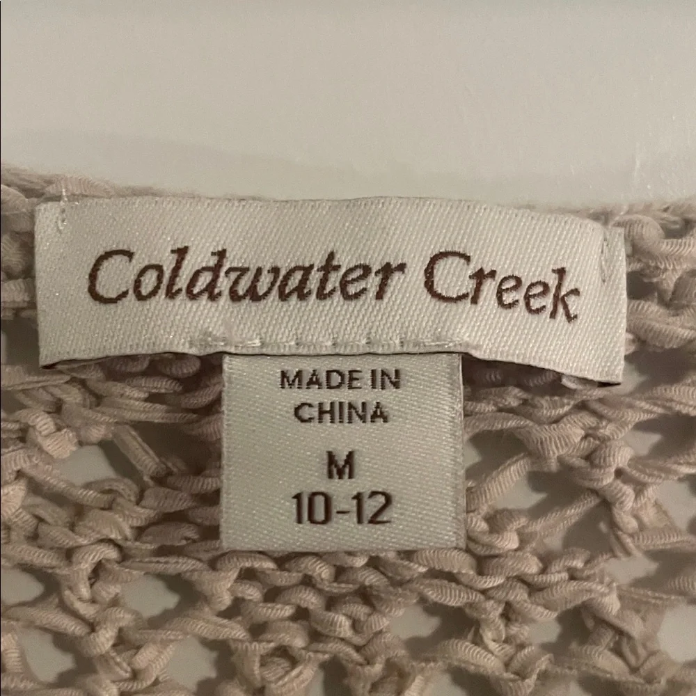 Coldwater Creek Beige Knit Top Size M Excellent condition